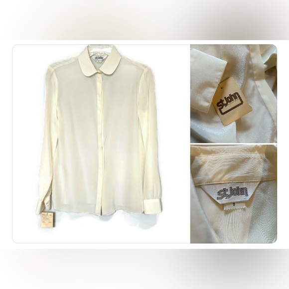 Vintage St. John Blouse Designed by Marie Gray Top New Size 8 - Picture 3 of 8